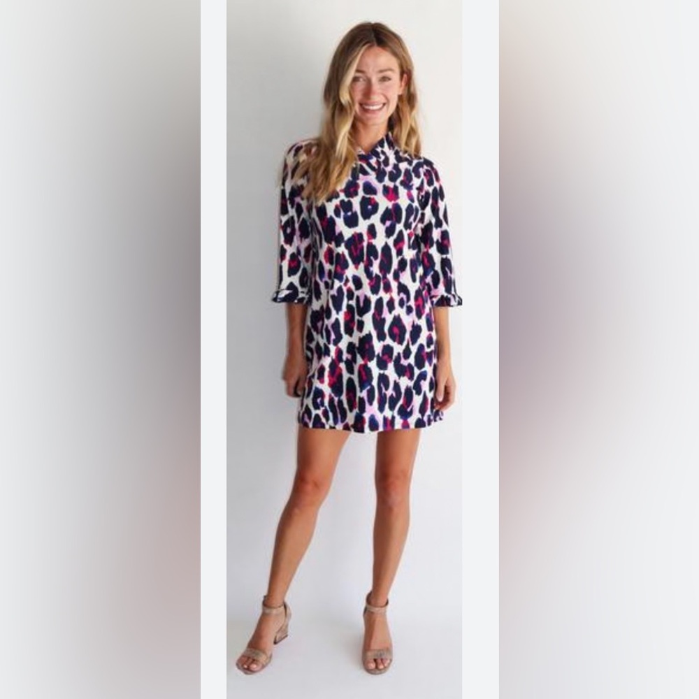 Jude Connally Dress Catalina Leopard Navy
